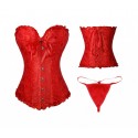 Sexy corsé con tanga  y corpiño  traje completo Sexy corsé con tanga  y corpiño  traje completo