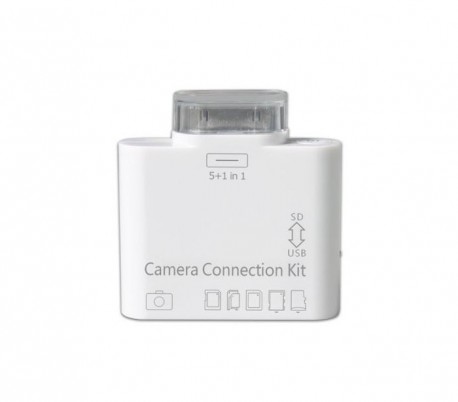 Kit de conexión 5 en 1  Camara  Apple IPAD 1 2 3 lector de tarjetas USB micro SD