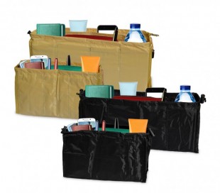 Organizador de bolso de mano con bolsillos de almacenamiento en negro o en beige