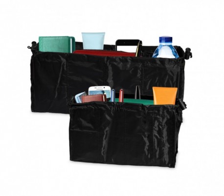 Organizador de bolso de mano con bolsillos de almacenamiento en negro o en beige