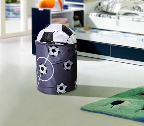 748235 Cesto para guardar juguetes o ropa con estructura métalica 63x37cm