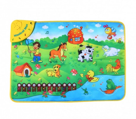 121775 Alfombra musical juego interactivo BABY FARM con melodías 75x50 cm