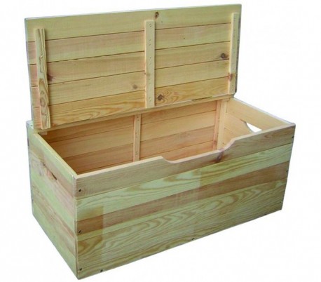 Baúl de madera  14 mm de pino contenedor de almacenamiento  14mm 73 x 35 x 33 cm