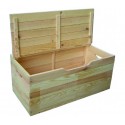 Baúl de madera  14 mm de pino contenedor de almacenamiento  14mm 73 x 35 x 33 cm