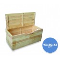 Baúl de madera  14 mm de pino contenedor de almacenamiento  14mm 73 x 35 x 33 cm