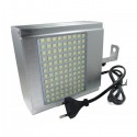 Luz estroboscopica 108 led parpadeante, lampara luz blanca smd efecto discoteca