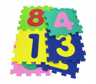 232026 Alfombra puzzle suave con NÚMEROS 10 piezas 29.5 x 29.5 x 8 cm colorida 2