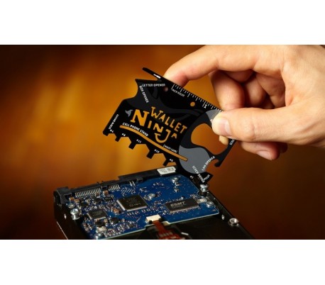 18 en 1 kit multi herramienta de cartera para la supervivencia ninja wallet