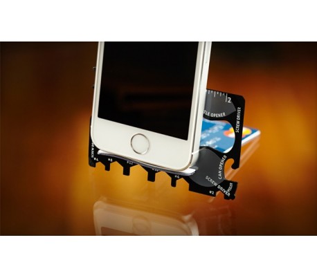 18 en 1 kit multi herramienta de cartera para la supervivencia ninja wallet