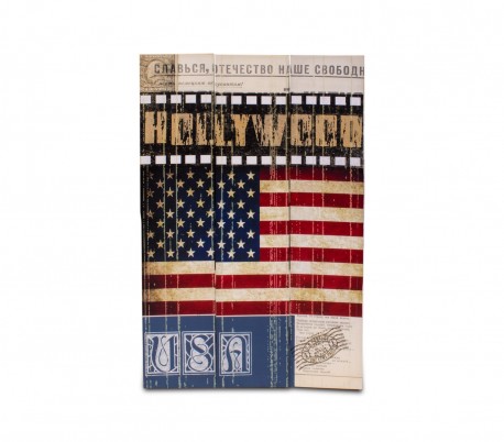 209653 Biombo de madera modelo Antigua America 120 x 180 cm