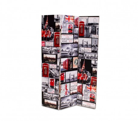 209653 Biombo de madera modelo Antigua America 120 x 180 cm