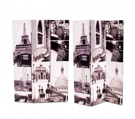 05976 Biombo de madera modelo París 120 x 180 cm con tres paneles