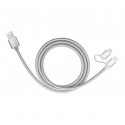 893267 Cable 2 en 1 USB de carga y de datos adaptador de Micro y Lightning 39 cm