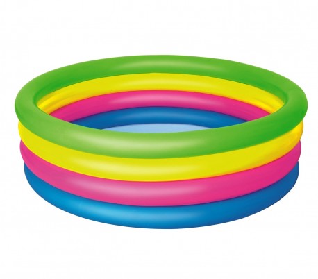 51117 Piscina inflable de arcoiris Bestway 4 anillos 157 x 46 cm 