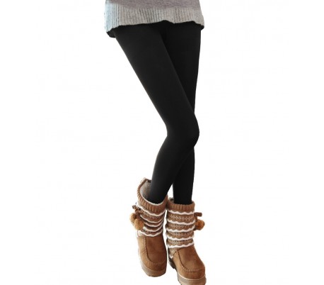 Pack  a elegir de 3-5-10 leggings de mujer en color negro y con felpa por dentro