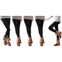 Pack  a elegir de 3-5-10 leggings de mujer en color negro y con felpa por dentro