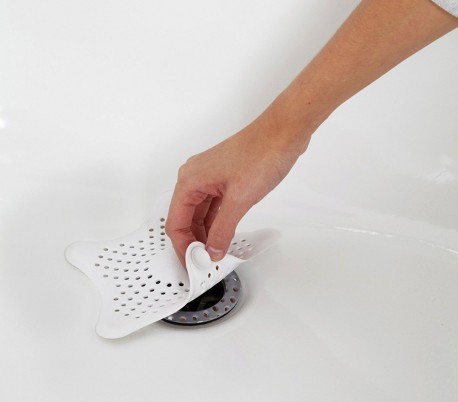 4345 Kit de 2 filtros con ventosa recoge suciedad y pelos para pica y ducha