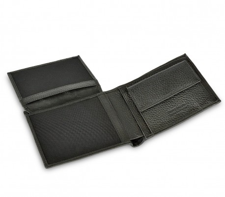 8866 TILAK11 Cartera para hombre de cuero genuino con portamonedas PIERRE CARDIN