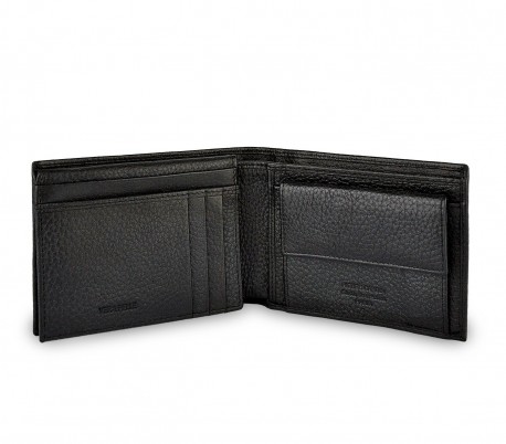 8866 TILAK11 Cartera para hombre de cuero genuino con portamonedas PIERRE CARDIN