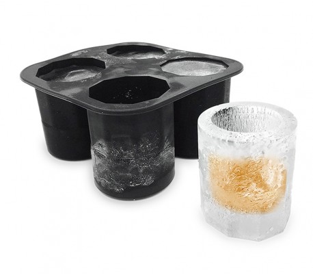 4218 Molde de goma siliconada para hielo en forma de vaso de cristal 10x10x5,5cm