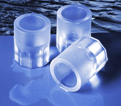 4218 Molde de goma siliconada para hielo en forma de vaso de cristal 10x10x5,5cm