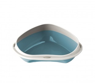 10535 Arenero para gatos 49 cm SHUTTLE ANGOLARE con los bordes en relieve