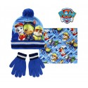 22-2441Set 3 pz para invierno PAW PATROL para niños gorro guantes y bufanda