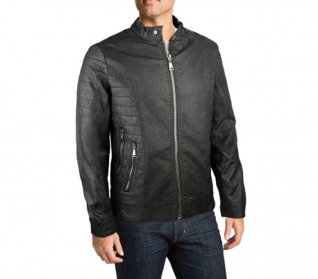 Chaqueta casual negra para hombre NWE BRAMS L-179 mod. CASEY slim fit