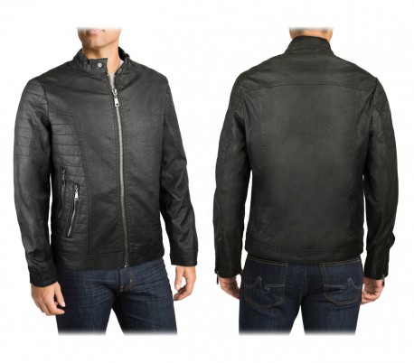 Chaqueta casual negra para hombre NWE BRAMS L-179 mod. CASEY slim fit