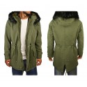 Parka de piel para hombre Z-DESIGN D-235 mod. Mailk con capucha 