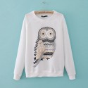 Sueter jersey sudadera con dibujo búho perfecto y comodo para el invierno