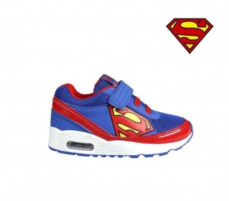 23-2601 Zapatillas de deporte para niños motivo SÚPERMAN cierre de velcro