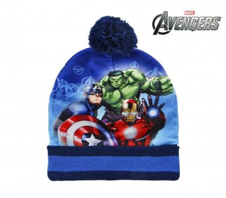22-2543 Pack 3pz completo para invierno motivo AVENGERS Gorro guantes y bufanda