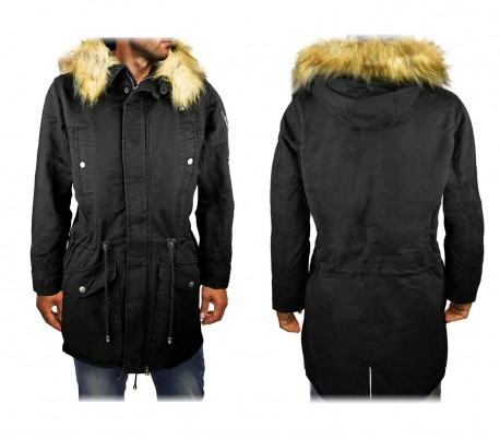 D-201 Chaqueta parka para hombre Z-DESIGN mod. WINTER COOL con capucha de pelo
