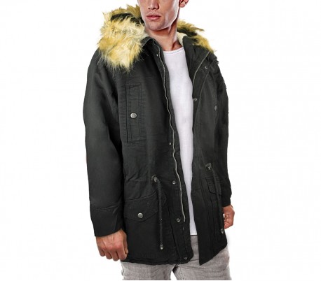D-201 Chaqueta parka para hombre Z-DESIGN mod. WINTER COOL con capucha de pelo