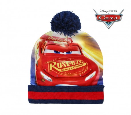 22-254 Pack 3pz completo para invierno motivo CARS Gorro guantes y bufanda