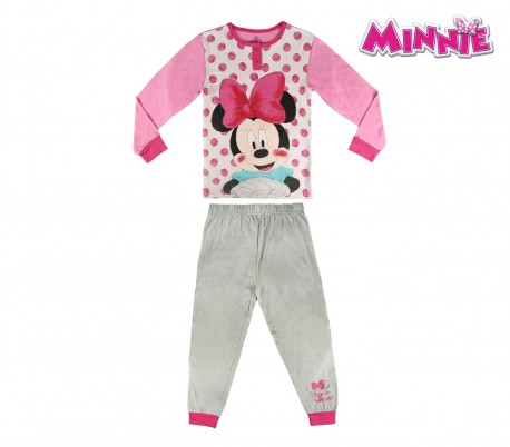 22-2293 Pijama invierno para niñas motivo MINNIE de algodón tallas de 3 a 7 años