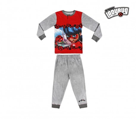 22-2283 Pijama invierno en algodón para niña motivo LADYBUG talla de 4 a 10 años