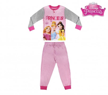 22-2291 Pijama de invierno para niña motivo PRINCESA DISNEY talla de 2 a 6 años