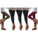 Pack 5 leggings para mujer efecto térmico interior de felpa mod. MARTE elásticos