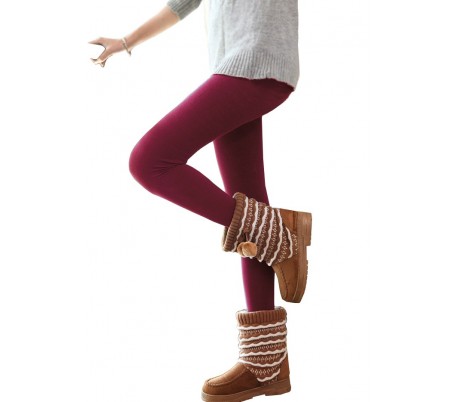 Pack 5 leggings para mujer efecto térmico interior de felpa mod. MARTE elásticos