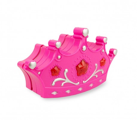 257395 Cajita de maquillaje en forma corona FASHION CORONA para niñas 3 niveles
