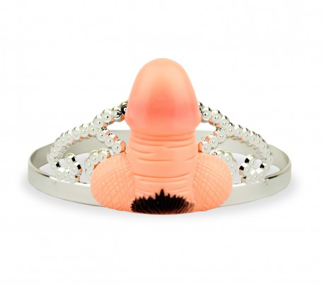 179725 Corona con pene de plástico para fiestas de despedida de soltera