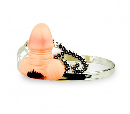 179725 Corona con pene de plástico para fiestas de despedida de soltera