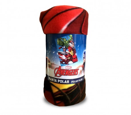 43744 Manta polar para niños motivo THE AVENGERS 100 x 150 cm 