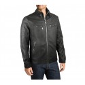 L-180 Chaqueta de cuero para hombre color negra NEW BRAMS mod. JASS slim fit
