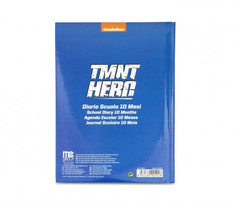 904928 Agenda 10 meses para el colegio TURTLES TMNT HERO NICKELODEON para niños