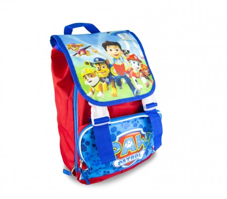 21-1416 Mochila escolar PAW PATROL Extensible con bolsillo frontal