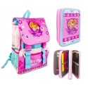 PR16111 Set para la escuela Paw Patrol Skye mochila y estuche 3 compartimentos PR16111 Set para la escuela Paw Patrol Skye mochila y estuche 3 compartimentos