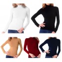 VKA21 Pack 5 jerséis térmicos de cuello alto con interior de felpa modelo Nadia VKA21 Pack 5 jerséis térmicos de cuello alto con interior de felpa modelo Nadia